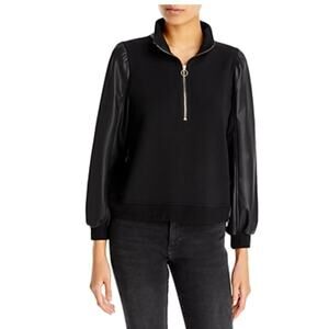 Generation love Sweatshirt Vegan Leather Top Size Me Women’s Retails $185